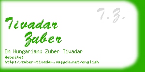 tivadar zuber business card